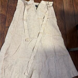 E-Cologie Beige Linen Maxi skirt. Size 16 NWT